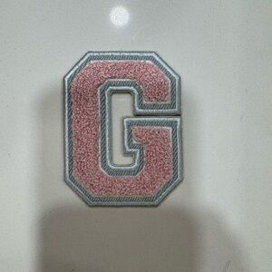Stoney Clover Lane Pink and Gray Letter G Patch